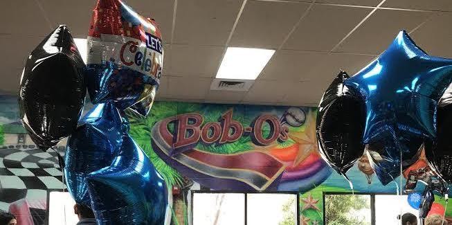 birthday balloons floating