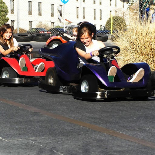 Kids Go-Karting during a birthday party